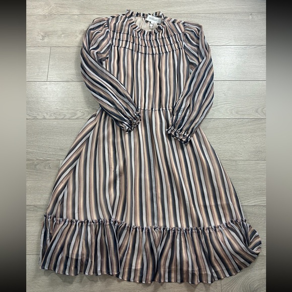 Derek Lam 10 Crosby Silk Knee Length Long Sleeve Dress - Picture 3 of 14